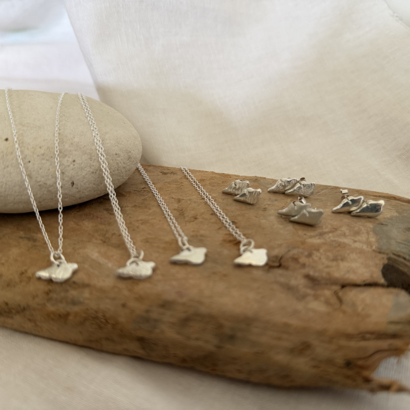Solid Isle of Wight Stud Earrings – Polished Finish