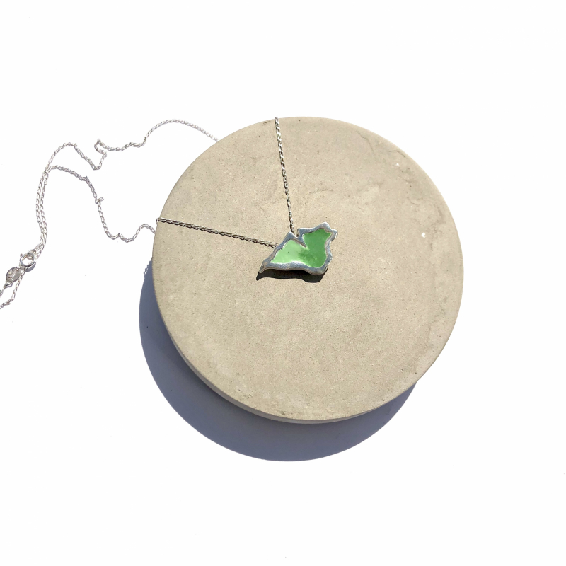 Enamel Isle of Wight Green