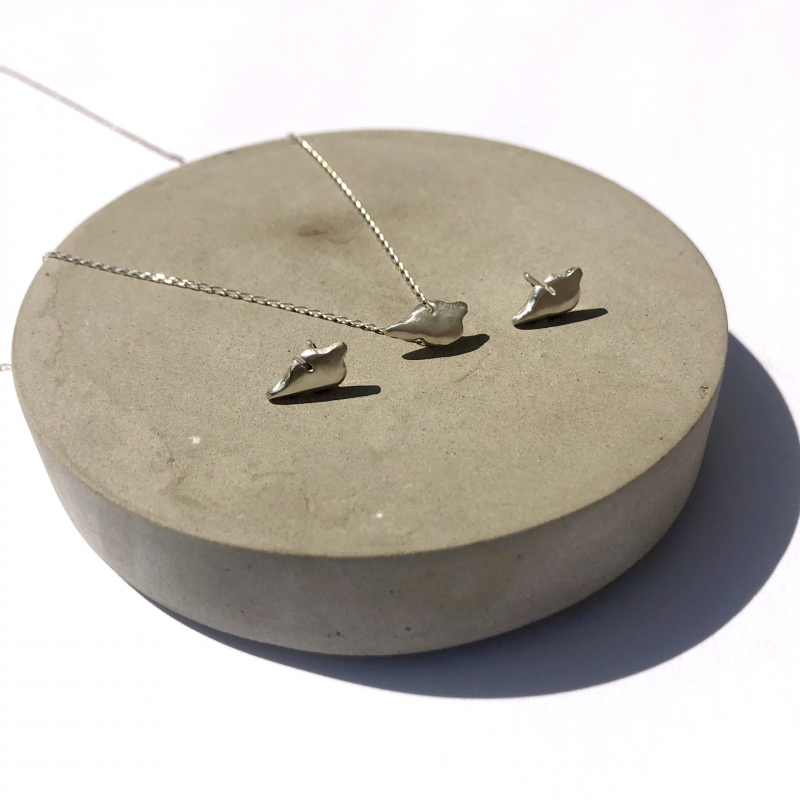 Solid Isle of Wight Nugget Studs