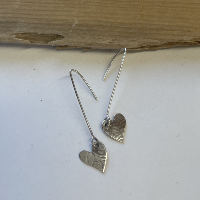 Dangling Dancing Love Heart Earrings