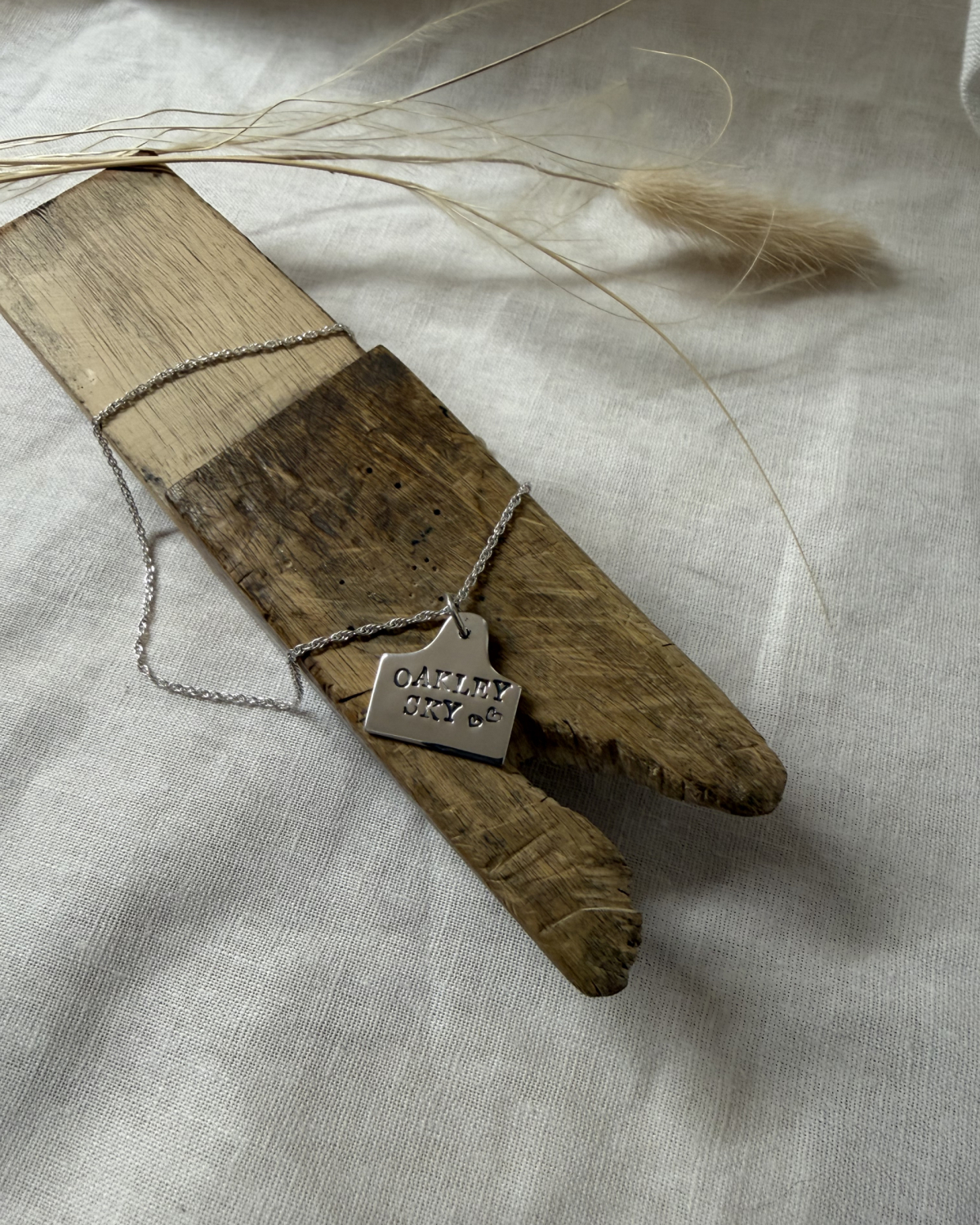 Cow Tag Silver beCHARLO