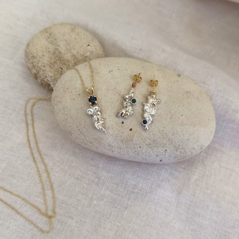 Rock Pool Necklace | London Blue Topaz, Aquamarine & 9ct Gold